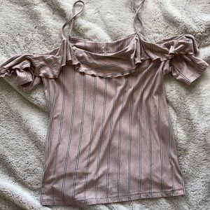 Off the shoulder with ruffle top